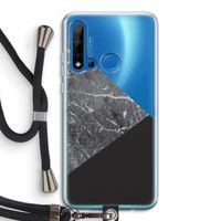 Combinatie marmer: Huawei P20 Lite (2019) Transparant Hoesje met koord