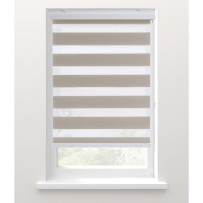 Leen Bakker - Fenstr Duo-rolgordijn Zandkleur - 180x190 Cm - Polyester - Crème