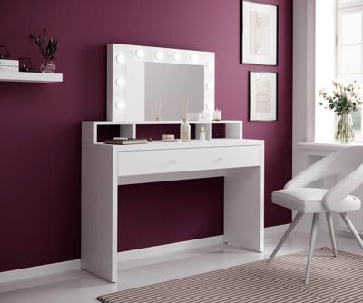 Home365 Kaptafel Ariana - Wit incl. Verlichting