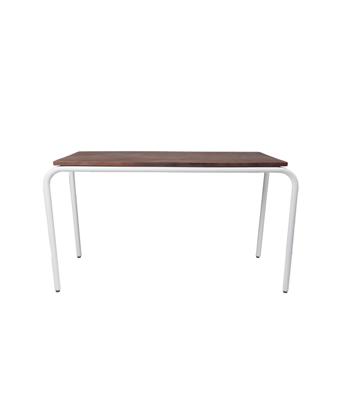 Originele tafel van walnoothout - parelwit
