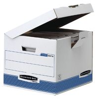 Archiefdoos Bankers Box System flip top kubus wit blauw - thumbnail