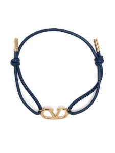 Valentino Garavani bracelet VLOGO Signature en cuir - Bleu