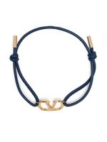 Valentino Garavani bracelet VLOGO Signature en cuir - Bleu - thumbnail