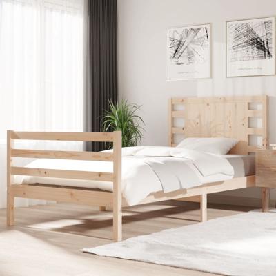 Bedframe zonder matras massief grenenhout 90x200 cm