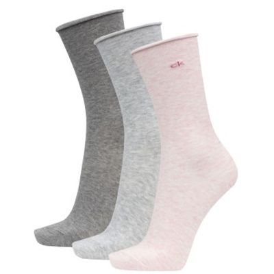 Calvin Klein 3 stuks Emma Roll Top Crew Socks