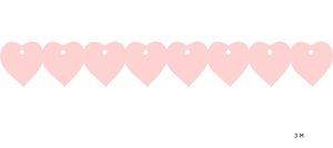 Roze Valentijns slinger (3m)