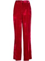 P.A.R.O.S.H. pantalon en velours à coupe ample - Rouge