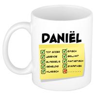 Naam mok Daniël - wit - top gozer - keramiek - 300 ml - cadeau collega beker Naam mok Daniël - wit - top gozer - keramiek - 300 ml - cadeau collega beker