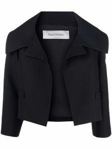 Valentino Garavani veste crop à col oversize - Noir