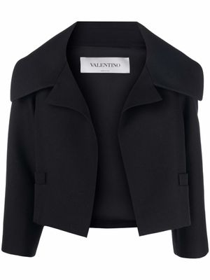 Valentino Garavani veste crop à col oversize - Noir