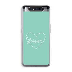 Forever heart pastel: Samsung Galaxy A80 Transparant Hoesje