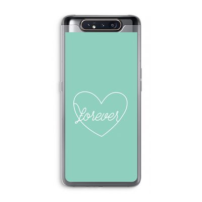 Forever heart pastel: Samsung Galaxy A80 Transparant Hoesje