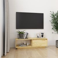 Tv-meubel 110x30x33,5 cm massief grenenhout - thumbnail