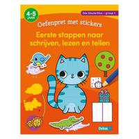 Deltas Oefenpret met stickers groep 1- schrijven, lezen, tellen (4-5 jaar) - thumbnail