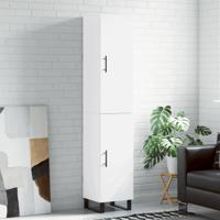 Hoge kast 34,5x34x180 cm bewerkt hout wit
