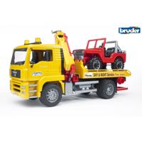 Bruder MAN TGA sleepwagen + jeep