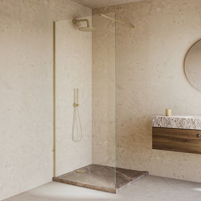 Saniclear Redro Brass douchewand 100cm anti-kalk 8mm geborsteld messing - mat goud Saniclear Redro Brass douchewand 100cm anti-kalk 8mm geborsteld messing - mat goud