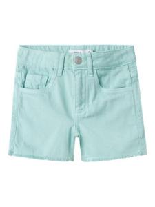 Name it zomer short meisjes - turquoise - NkfRose - mom fit