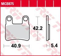 TRW Remblokken, en remschoenen voor de moto, MCB875P Allround organisch