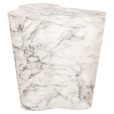 Bijzettafel Rockyard faux wit marmer indoor/outdoor