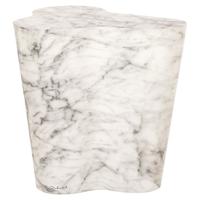 Bijzettafel Rockyard faux wit marmer indoor/outdoor