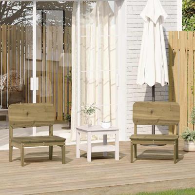 Tuinstoelen 2 st 60x52,5x72 cm gempregneerd hout