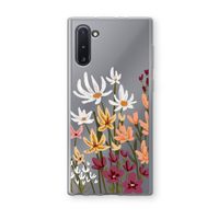 Painted wildflowers: Samsung Galaxy Note 10 Transparant Hoesje