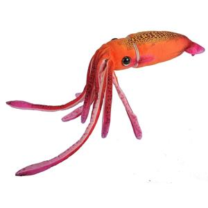 Wild Republic pluche octopus/inktvis knuffel - oranje - 38 cm - zeedieren speelgoed