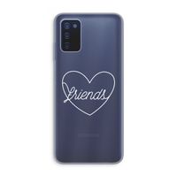 Friends heart pastel: Samsung Galaxy A03s Transparant Hoesje