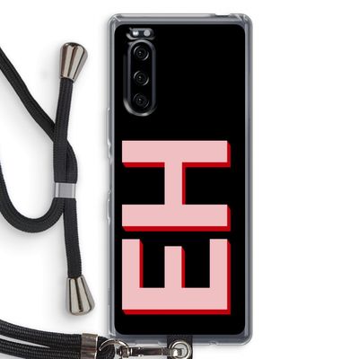 Monogram: Sony Xperia 5 Transparant Hoesje met koord