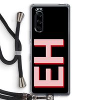 Monogram: Sony Xperia 5 Transparant Hoesje met koord