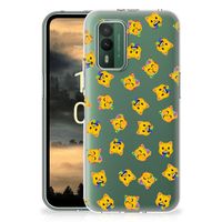 TPU bumper voor Nokia XR21 Katten Emojis - thumbnail