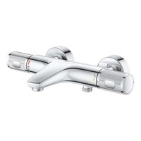 GROHE Precision Feel thermostatische opbouw badmengkraan met vaste uitloop Chroom 34788000 - thumbnail