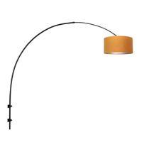 Steinhauer Muur booglampSparkled zwart met goud - 8141ZW