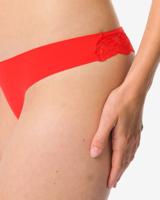 HEMA Damesstring Micro Lasercut Met Kant Rood (rood)