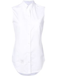 Thom Browne chemise à design sans manches - Blanc