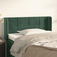 Hoofdbord met randen 103x16x78/88 cm fluweel donkergroen