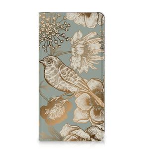 Smart Cover voor Samsung Galaxy S23 Plus Vintage Bird Flowers