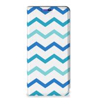Samsung Galaxy A22 4G | M22 | Hoesje met Magneet | Zigzag Blauw