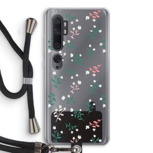 Small white flowers: Xiaomi Mi Note 10 Transparant Hoesje met koord