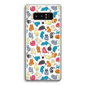 Kleurrijke katten: Samsung Galaxy Note 8 Transparant Hoesje