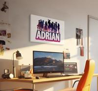 Canvas schilderij van videospel met naam