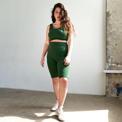 Yoga Shorts - katoen - Groen , XXL