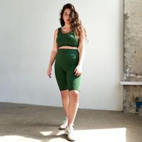 Yoga Shorts - katoen - Groen , XXL