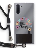 Happy days: Samsung Galaxy Note 10 Transparant Hoesje met koord Happy days: Samsung Galaxy Note 10 Transparant Hoesje met koord