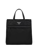 Prada sac cabas Re-Nylon à plaque logo - Noir