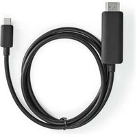 USB-C Adapter | USB 3.2 Gen 1 | USB-C Male | HDMI Connector | 4K@60Hz | 2.00 m | Rond | Vernikkel