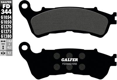 GALFER Brake pad fd344 g1050 organic scooter