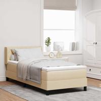 Boxspringbed met Matras - Crème, 100 x 200 cm, Stof