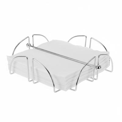 Excellent Houseware servettenhouder - chroom zilver - 19 x 19 x 6 cm - tafel model